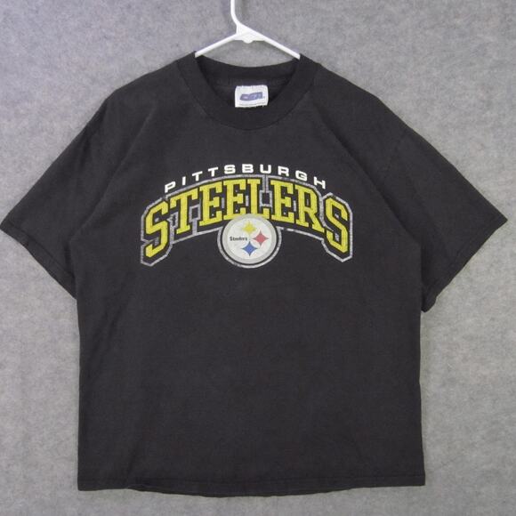Pittsburgh Steelers Shirt Black NFL Football Graphic Tee T-Shirt Short Sleeve - Picture 1 of 8